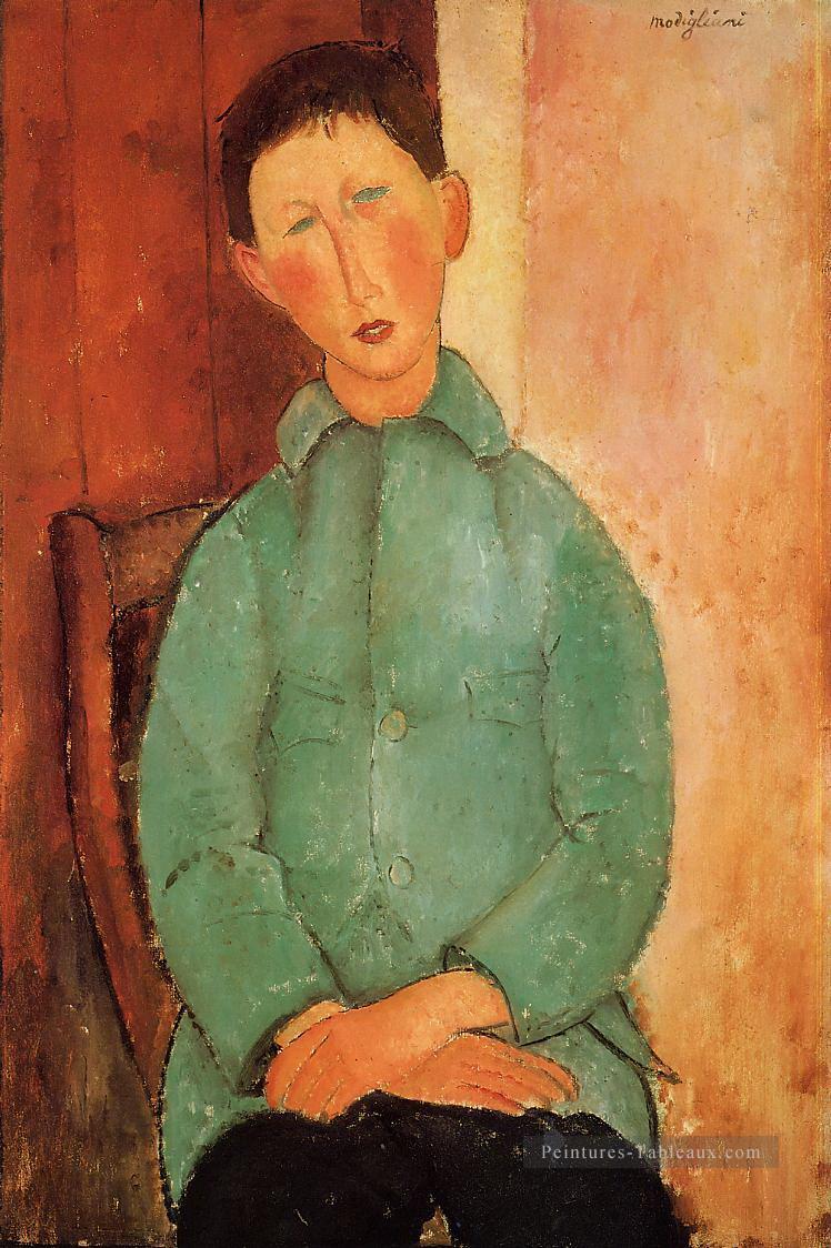 garçon dans une chemise bleue Amedeo Modigliani Peintures à l'huile
